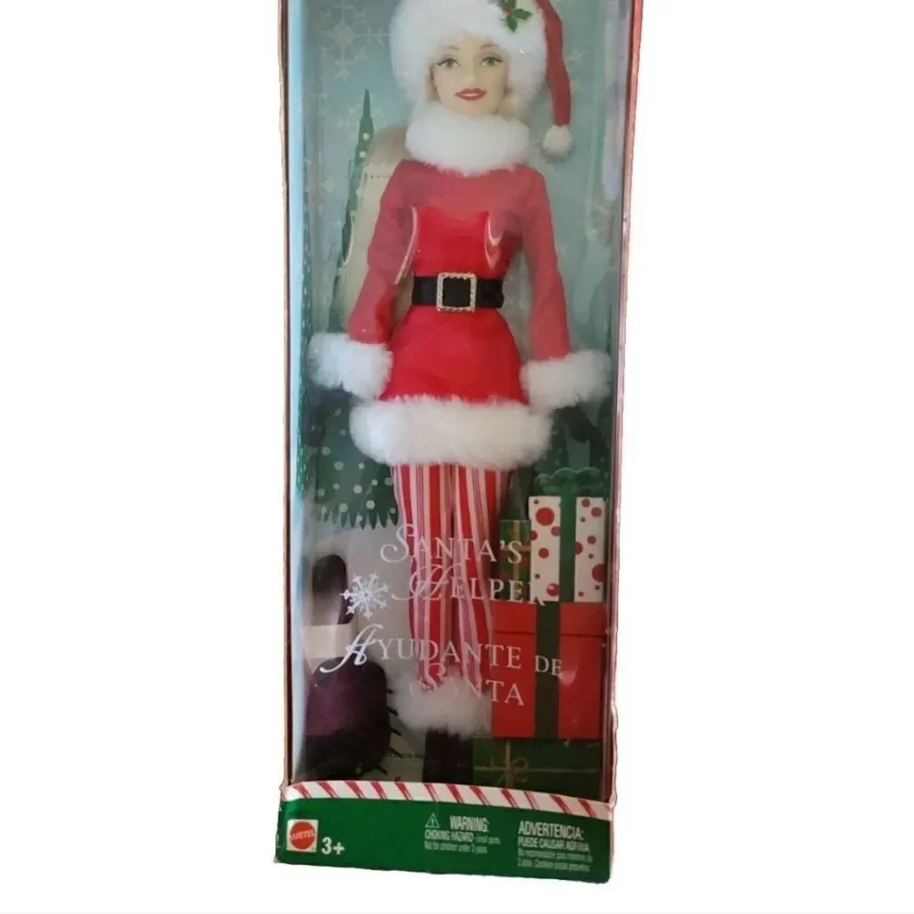 Santa's Helper Barbie Holiday Doll 2004 Ayudante De Santa NIB